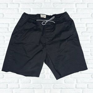 Captain Fin Black Cotton Beach Shorts Drawstring Four 4 Pocket Black Mens Small